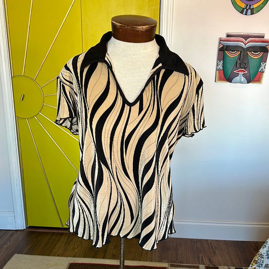 Pleated Bowling Top